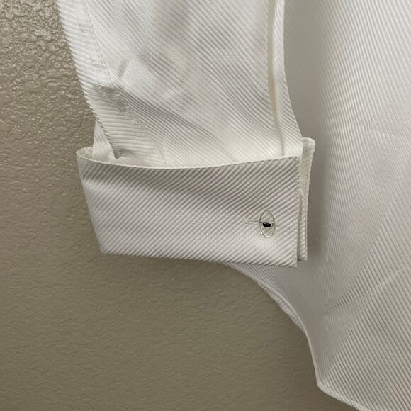 Eton Dress Shirt Mens Size 17.5/44 White Tuxedo Button Up Long Sleeve Cotton NWT - Picture 8 of 15